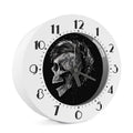 Monochrome Punk Skull Print Alarm Clock