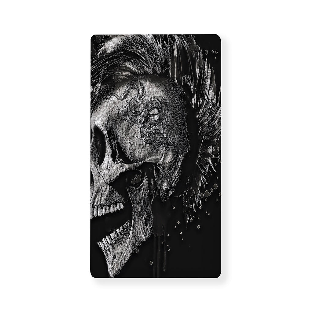 Monochrome Punk Skull Print Baby Crib Sheet