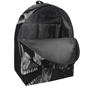 Monochrome Punk Skull Print Backpack