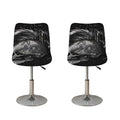 Monochrome Punk Skull Print Bar Stool Covers