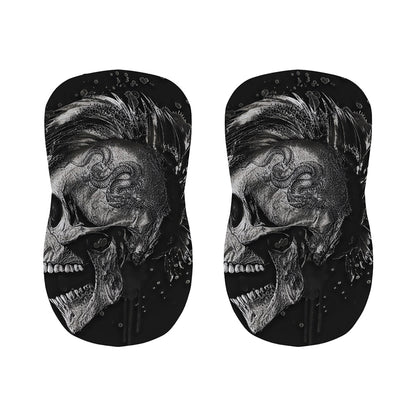 Monochrome Punk Skull Print Bar Stool Covers