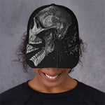 Monochrome Punk Skull Print Baseball Cap