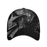 Monochrome Punk Skull Print Baseball Cap