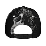 Monochrome Punk Skull Print Baseball Cap