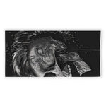 Monochrome Punk Skull Print Beach Towel