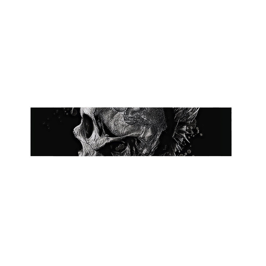 Monochrome Punk Skull Print Bed Runner