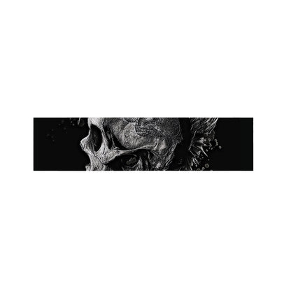Monochrome Punk Skull Print Bed Runner