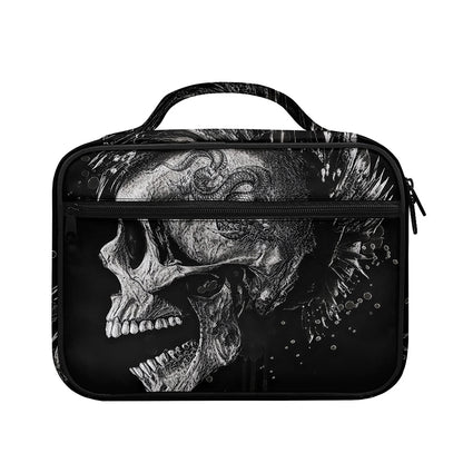 Monochrome Punk Skull Print Briefcase Bible Bag