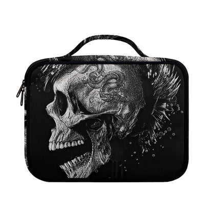 Monochrome Punk Skull Print Briefcase Bible Bag
