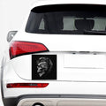 Monochrome Punk Skull Print Car Sticker
