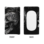 Monochrome Punk Skull Print Changing Pad Cover