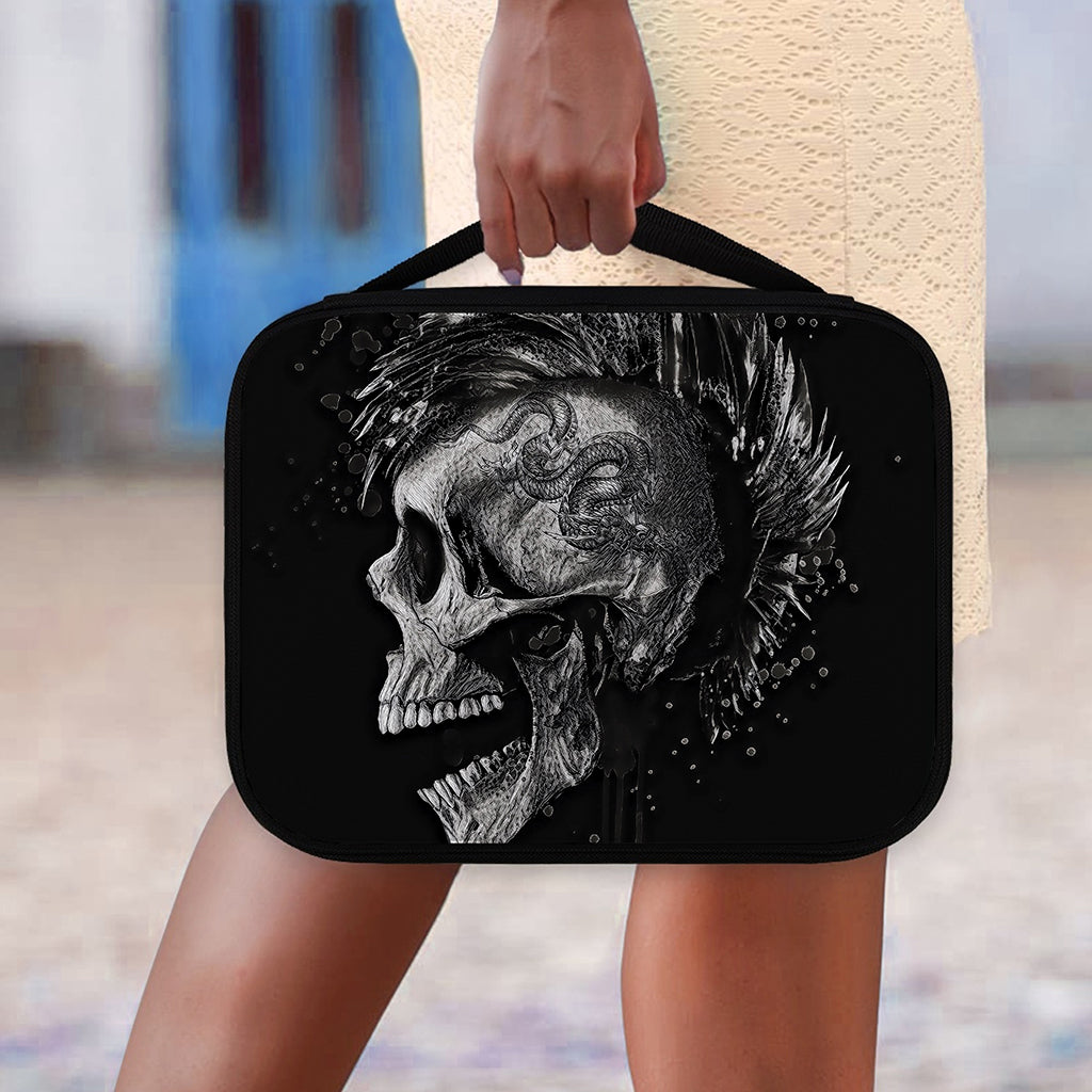 Monochrome Punk Skull Print Classic Bible Case