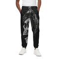 Monochrome Punk Skull Print Cotton Sweatpants