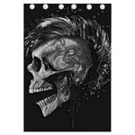 Monochrome Punk Skull Print Curtain