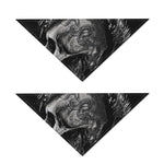 Monochrome Punk Skull Print Dog Bandana