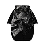 Monochrome Punk Skull Print Dog Zip Up Hoodie