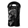 Monochrome Punk Skull Print Double Neoprene Wine Tote