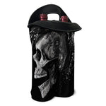 Monochrome Punk Skull Print Double Neoprene Wine Tote