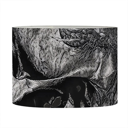 Monochrome Punk Skull Print Drum Lamp Shade