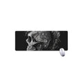 Monochrome Punk Skull Print Extended Mouse Pad