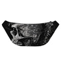 Monochrome Punk Skull Print Fanny Pack