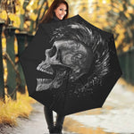 Monochrome Punk Skull Print Foldable Umbrella