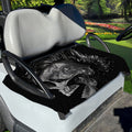 Monochrome Punk Skull Print Golf Cart Seat Cover