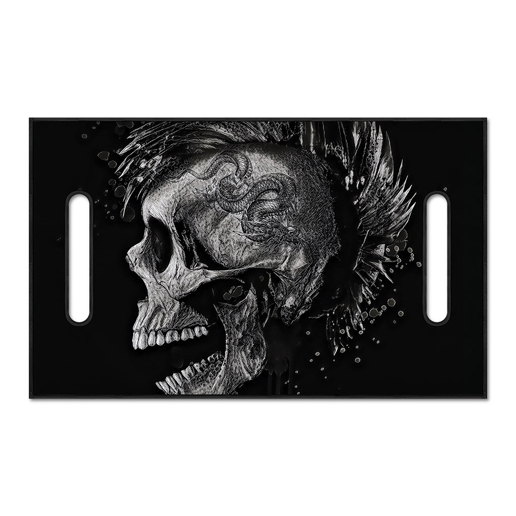 Monochrome Punk Skull Print Golf Cart Seat Cover