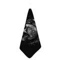 Monochrome Punk Skull Print Hand Towel