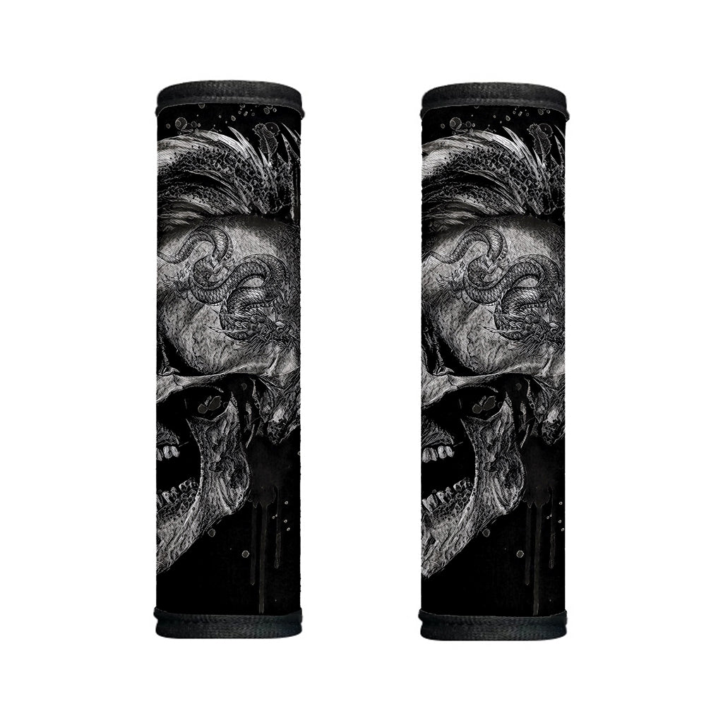 Monochrome Punk Skull Print Handle Covers