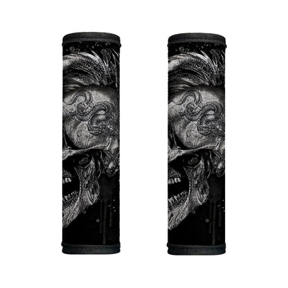Monochrome Punk Skull Print Handle Covers