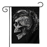 Monochrome Punk Skull Print House Flag