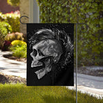 Monochrome Punk Skull Print House Flag