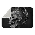 Monochrome Punk Skull Print Indoor Door Mat