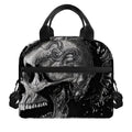 Monochrome Punk Skull Print Insulated Lunch Bag
