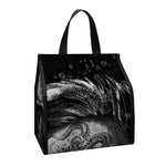 Monochrome Punk Skull Print Insulated Lunch Tote