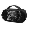 Monochrome Punk Skull Print Portable Cooler Travel Case