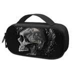 Monochrome Punk Skull Print Insulin Cooler Travel Case