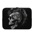 Monochrome Punk Skull Print Laptop Sleeve