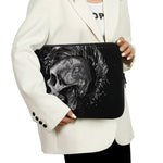 Monochrome Punk Skull Print Laptop Sleeve