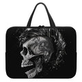 Monochrome Punk Skull Print Laptop Sleeve With Handle