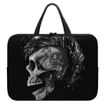 Monochrome Punk Skull Print Laptop Sleeve With Handle