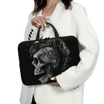 Monochrome Punk Skull Print Laptop Sleeve With Handle