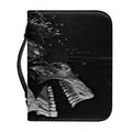 Monochrome Punk Skull Print Leather Bible Cover