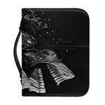 Monochrome Punk Skull Print Leather Bible Cover