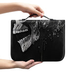 Monochrome Punk Skull Print Leather Bible Cover