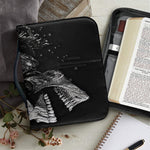 Monochrome Punk Skull Print Leather Bible Cover