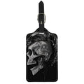 Monochrome Punk Skull Print Luggage Tag