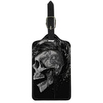 Monochrome Punk Skull Print Luggage Tag