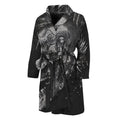 Monochrome Punk Skull Print Men's Bathrobe